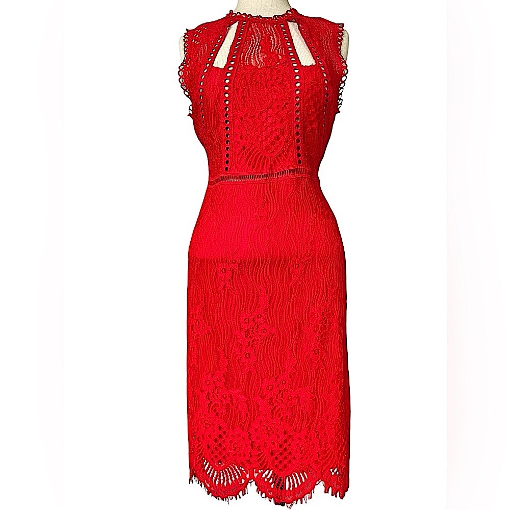 Backless cutout lace cocktail dress